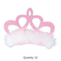 12 Pack Bulk Pink Crown Hair Clip