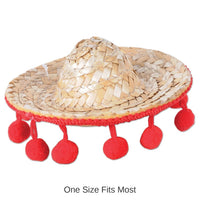 12 Pack Bulk Fiesta Sombrero Hair Clip