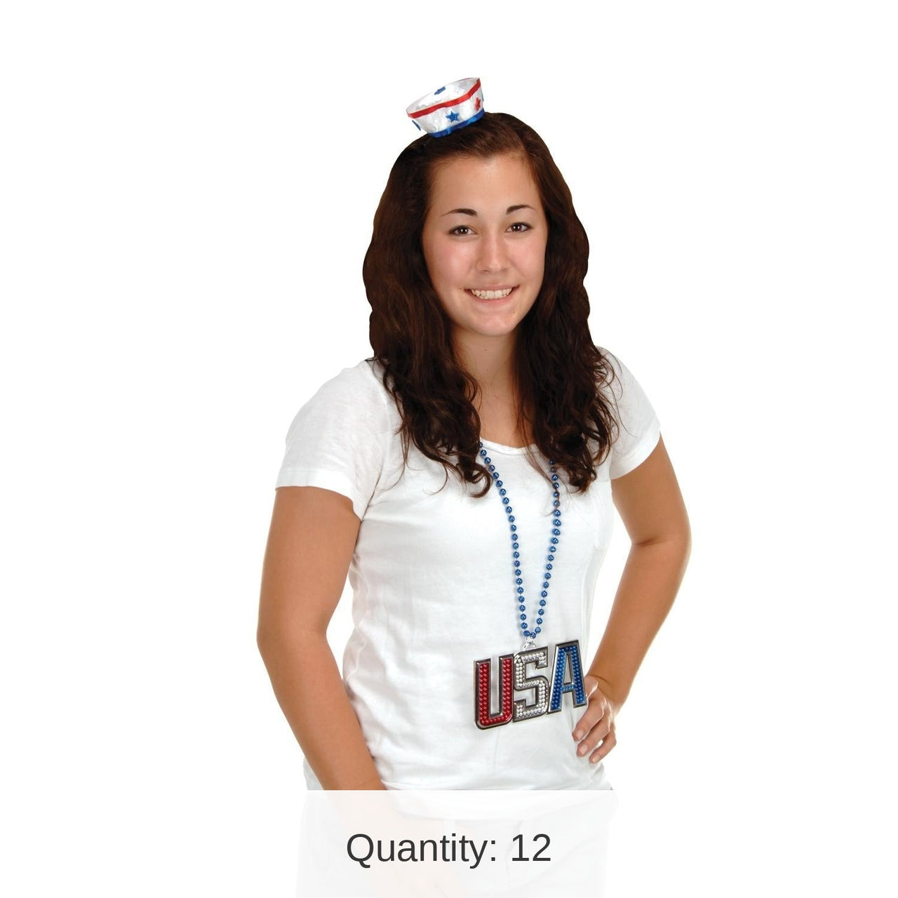 12 Pack Bulk Patriotic Sailor Hat Hair Clip