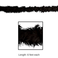 6 Pack Bulk Fancy Boa - black