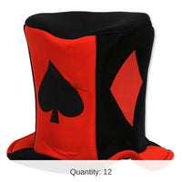 12 Pack Bulk Fabric Card Suit Hat