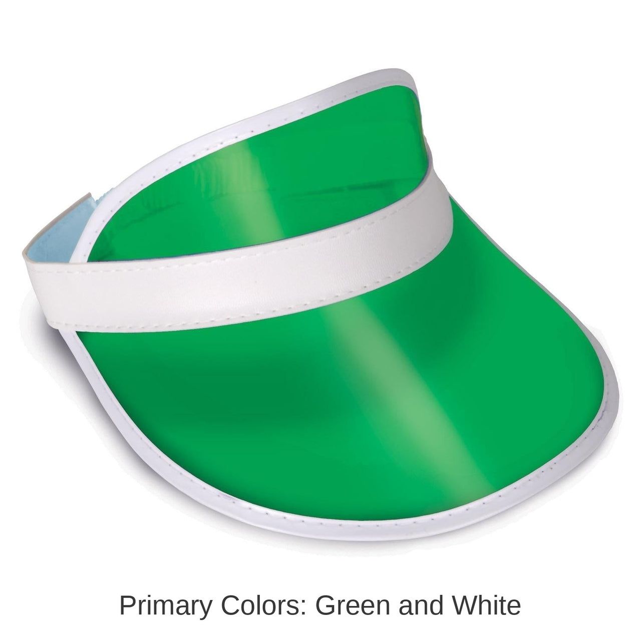 12 Pack Bulk Clear Green Plastic Dealer's Visor