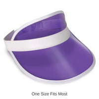 12 Pack Bulk Clear Purple Plastic Dealer's Visor
