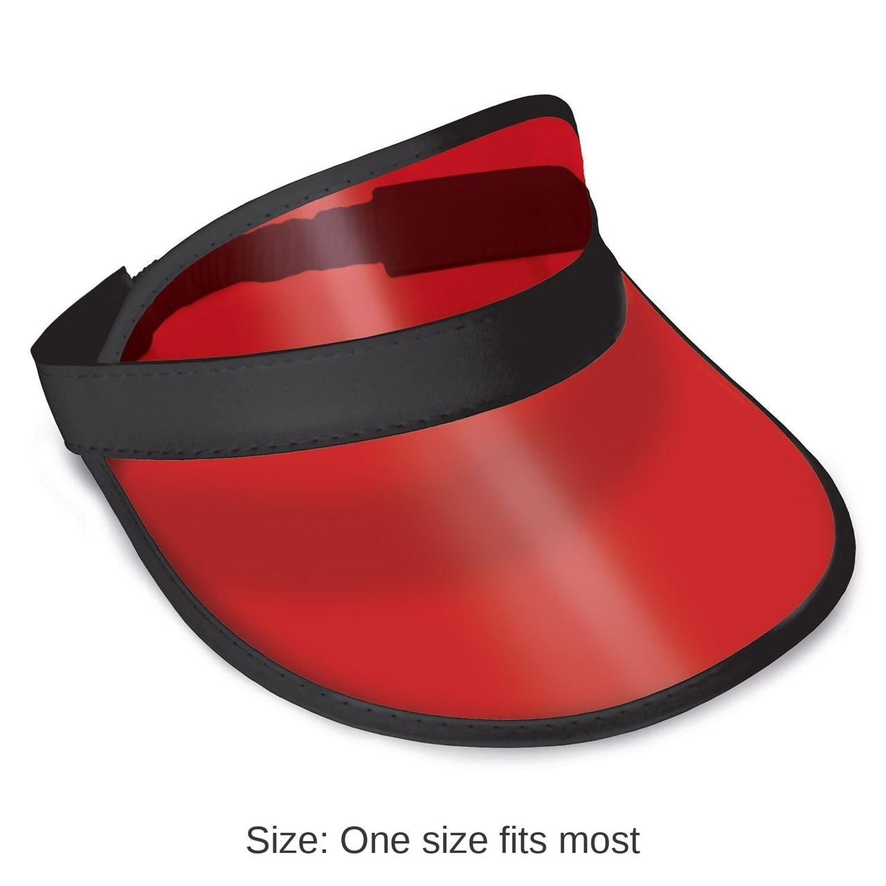 12 Pack Bulk Clear Red Plastic Dealer's Visor