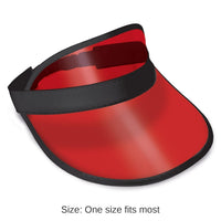 12 Pack Bulk Clear Red Plastic Dealer's Visor