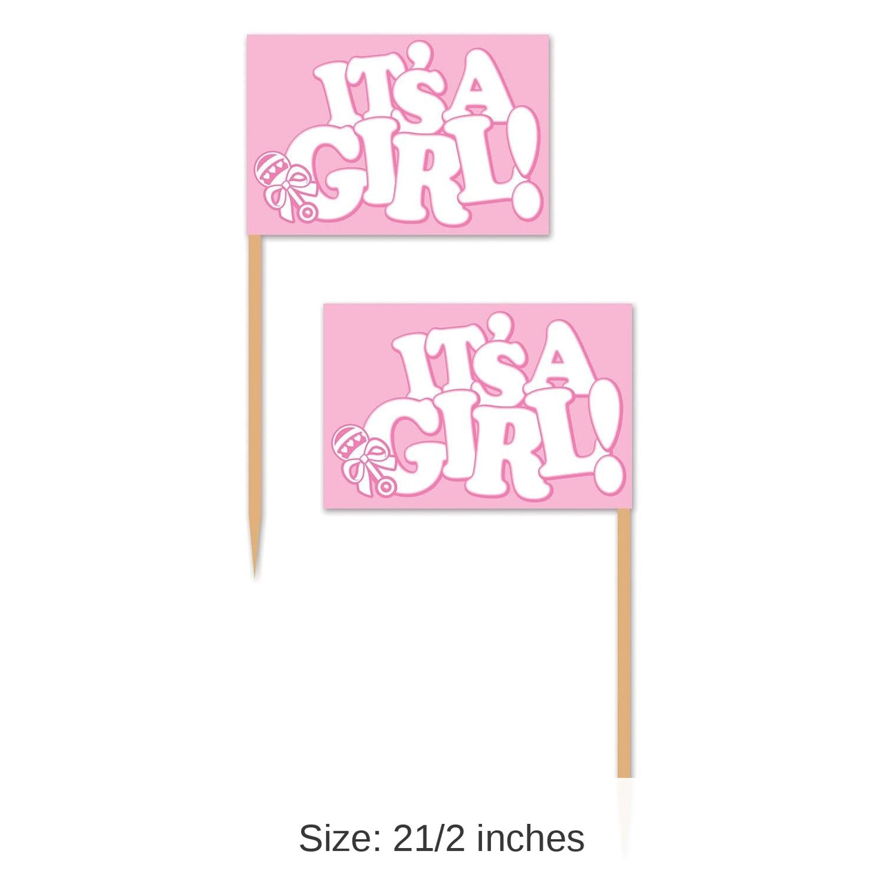 600 Pack Bulk It's A Girl! Picks