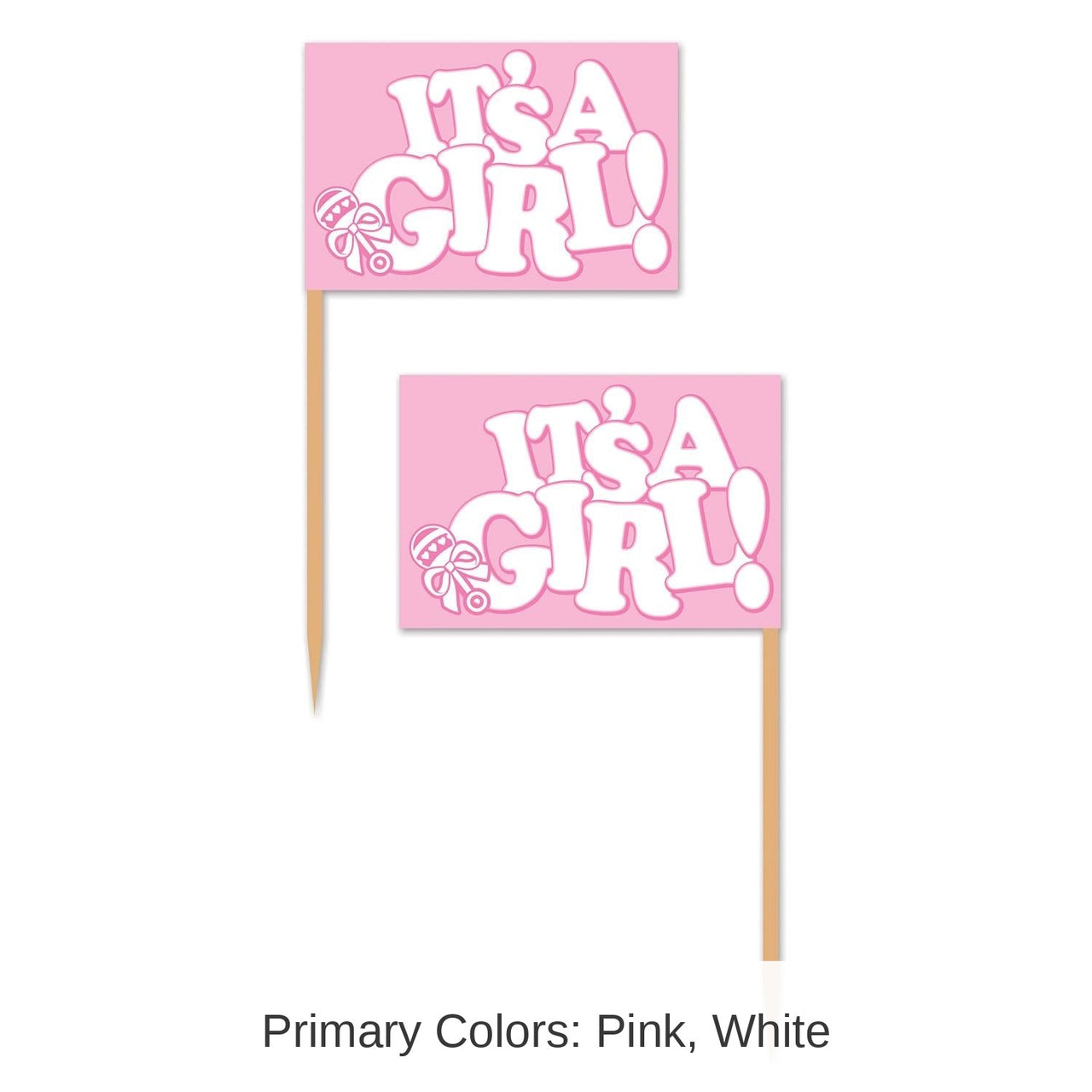 600 Pack Bulk It's A Girl! Picks