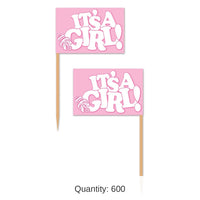 600 Pack Bulk It's A Girl! Picks
