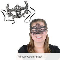 12 Pack Bulk Mardi Gras Lace Mask