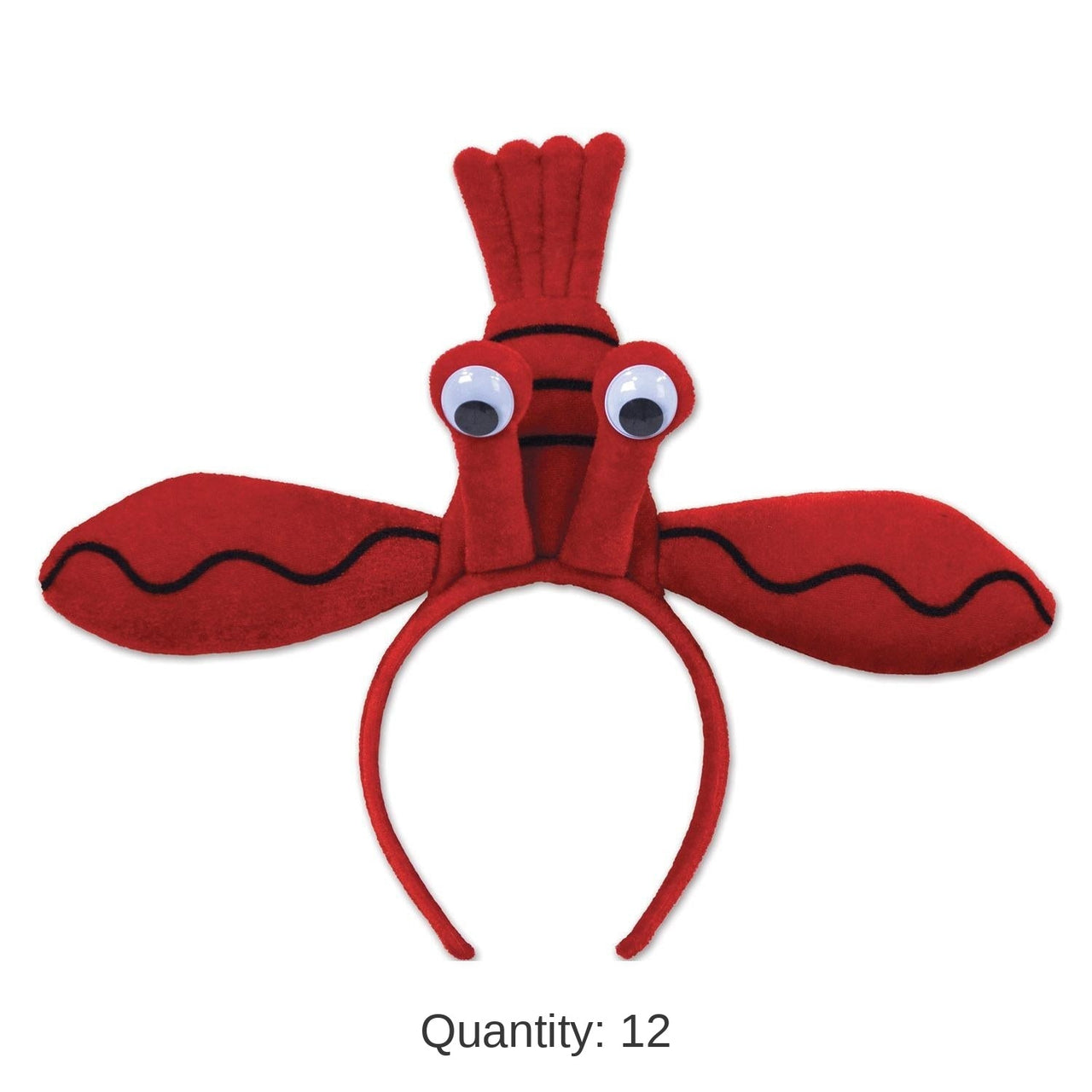12 Pack Bulk Mardi Gras Lobster Headband