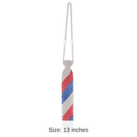 12 Pack Bulk Beaded Patriotic Tie