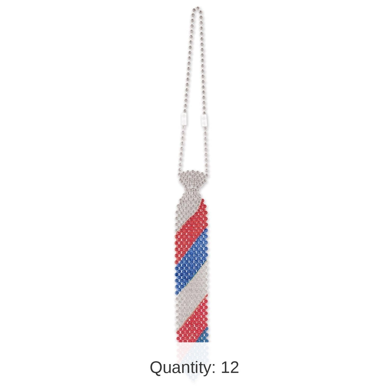 12 Pack Bulk Beaded Patriotic Tie
