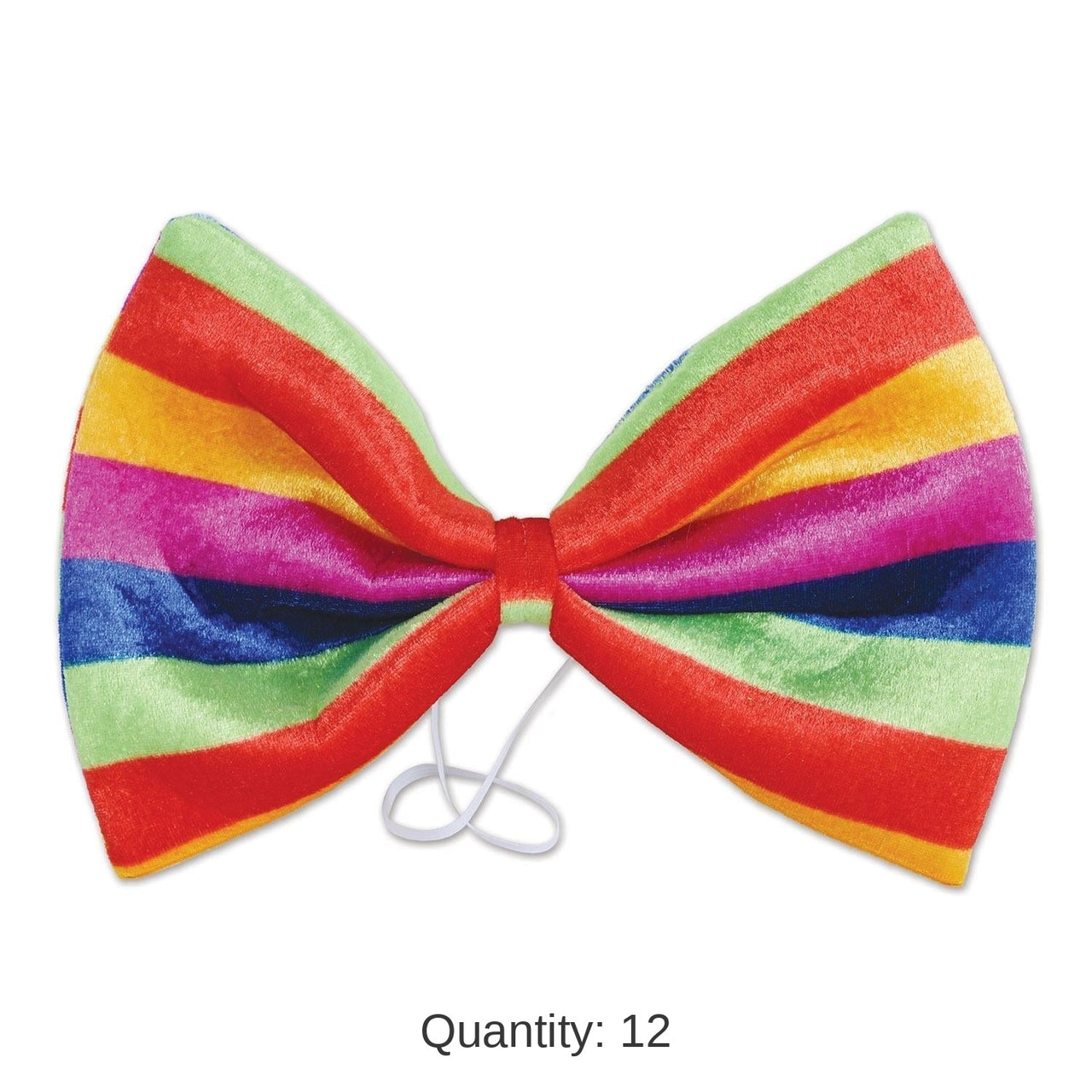 12 Pack Bulk Jumbo Rainbow Bow Tie
