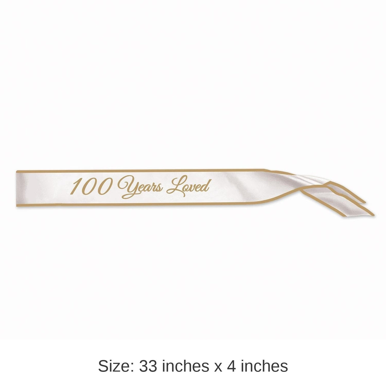 6 Pack Bulk 100 Years Loved Satin Sash