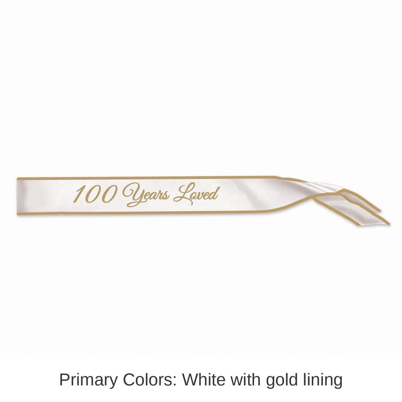 6 Pack Bulk 100 Years Loved Satin Sash