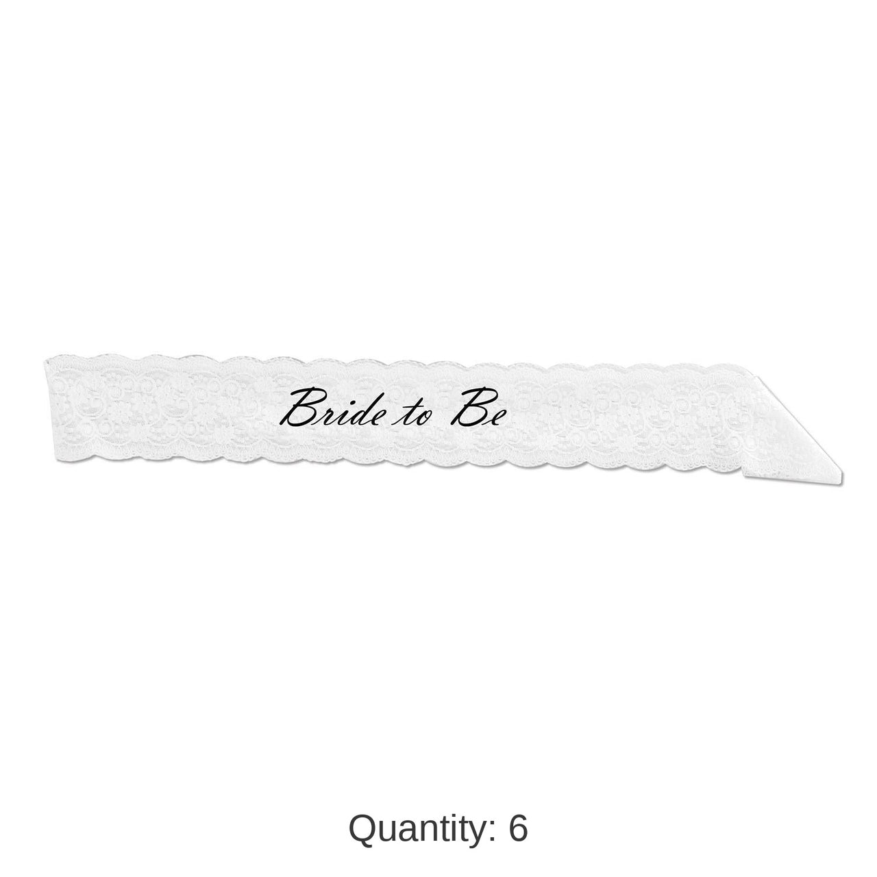 6 Pack Bulk Bride To Be Lace Sash