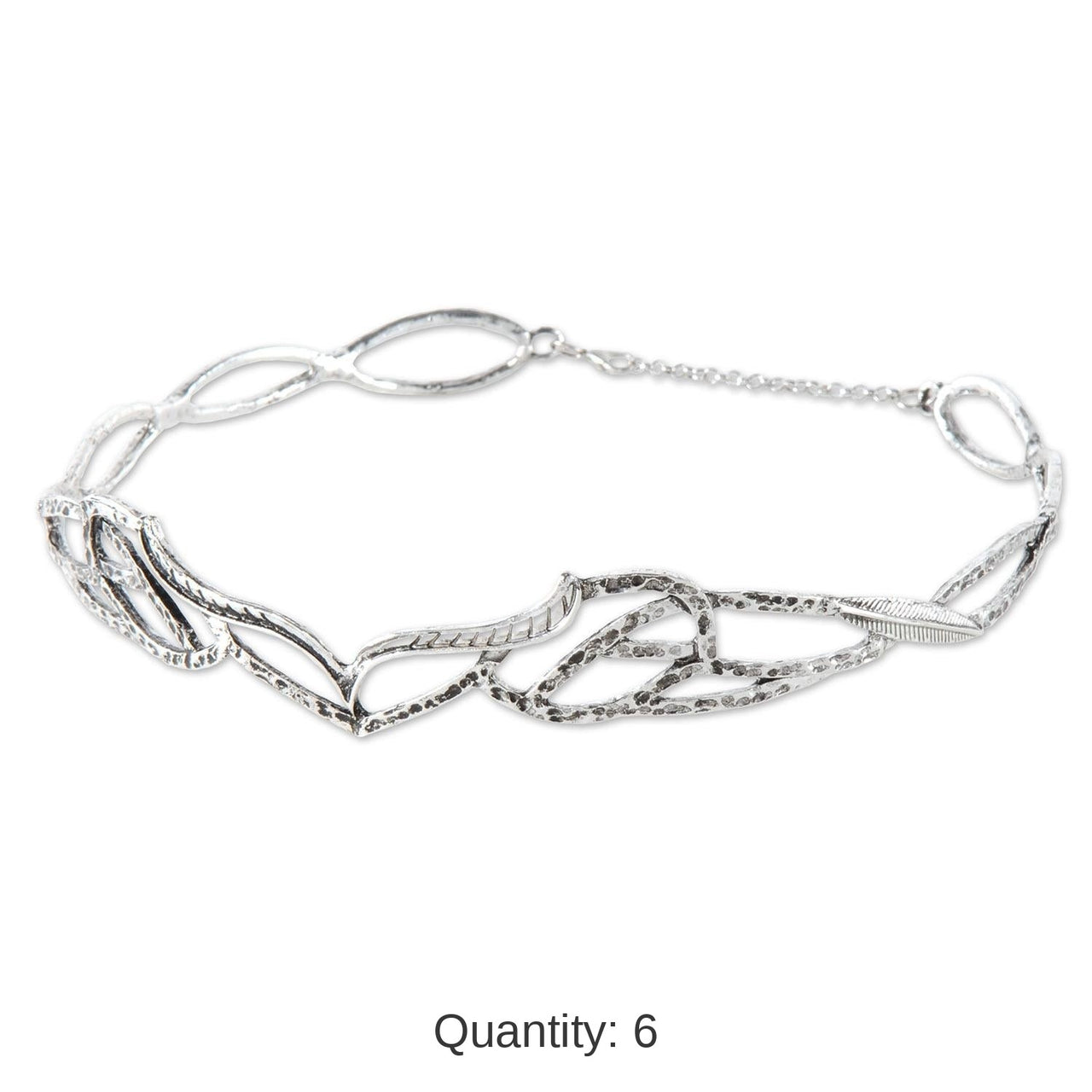 6 Pack Bulk Silver Metal Crown