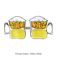 6 Pack Bulk Oktoberfest Beer Mug Fanci-Frame Glasses