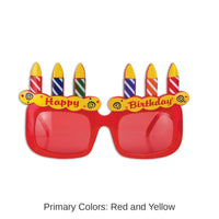 6 Pack Bulk Birthday Party Cake Fanci-Frame Glasses
