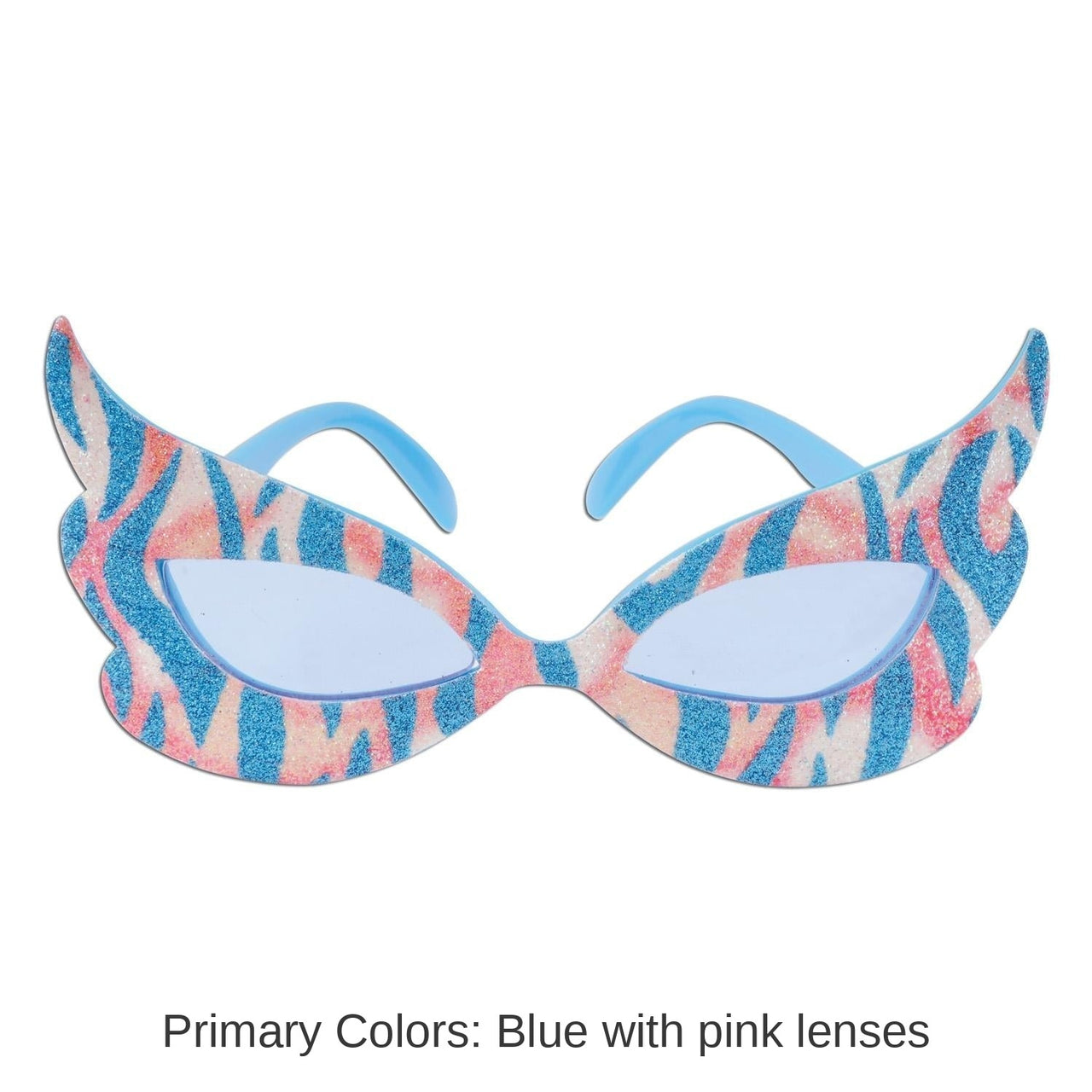 6 Pack Bulk Glittered Rock/Roll Diva Fanci-Frame Glasses