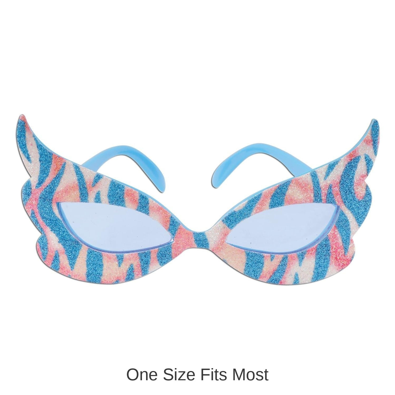 6 Pack Bulk Glittered Rock/Roll Diva Fanci-Frame Glasses