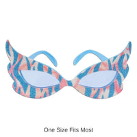 6 Pack Bulk Glittered Rock/Roll Diva Fanci-Frame Glasses