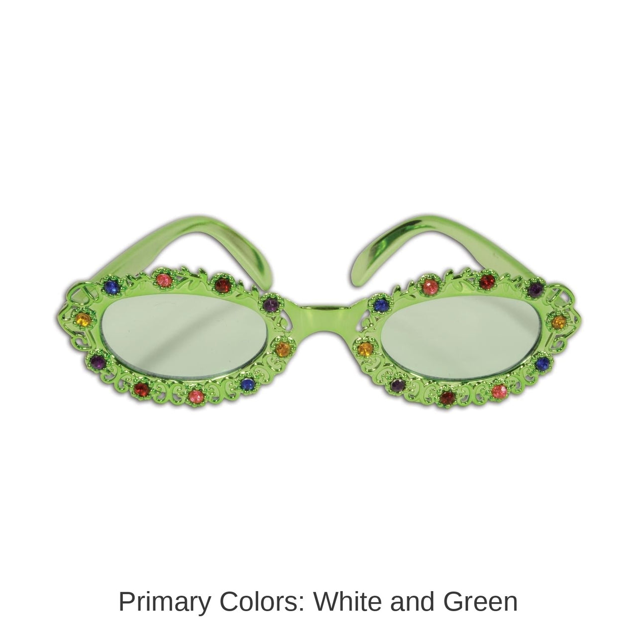 6 Pack Bulk Jeweled Flower Garden Fanci-Frame Glasses