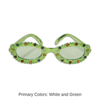6 Pack Bulk Jeweled Flower Garden Fanci-Frame Glasses