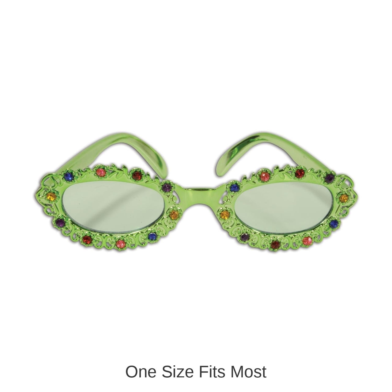 6 Pack Bulk Jeweled Flower Garden Fanci-Frame Glasses