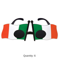 6 Pack Bulk Irish Flag Fanci-Frame Glasses