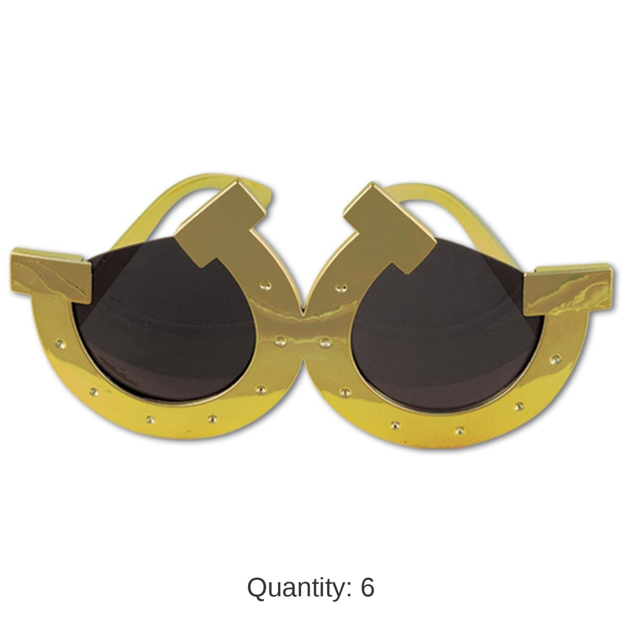 6 Pack Bulk Horseshoe Fanci-Frame Glasses