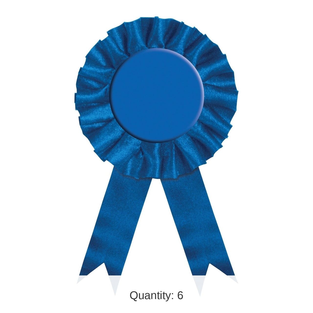 6 Pack Bulk Award Party Ribbon - blue