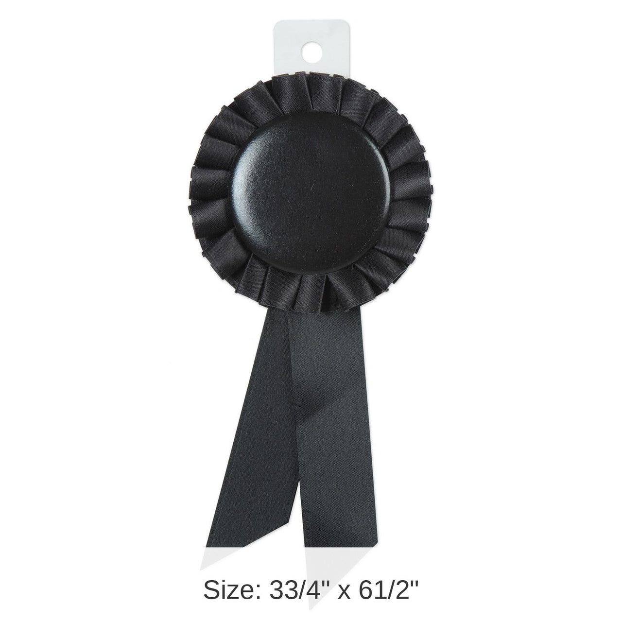 6 Pack Bulk Award Party Ribbon - black