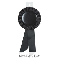 6 Pack Bulk Award Party Ribbon - black