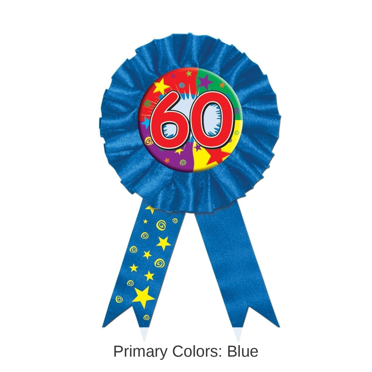 6 Pack Bulk 60th Birthday Party Award Ribbon