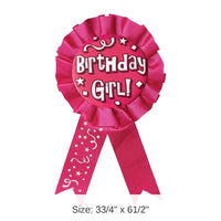 6 Pack Bulk Birthday Party Girl! Award Ribbon