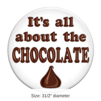 12 Pack Bulk It's All About The Chocolate Button