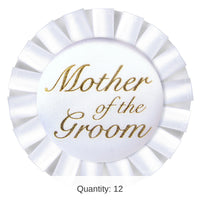 12 Pack Bulk Mother Of The Groom Satin Button