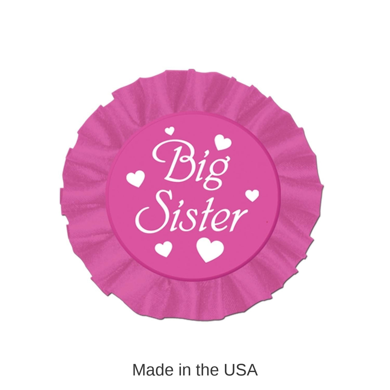 12 Pack Bulk Big Sister Satin Button