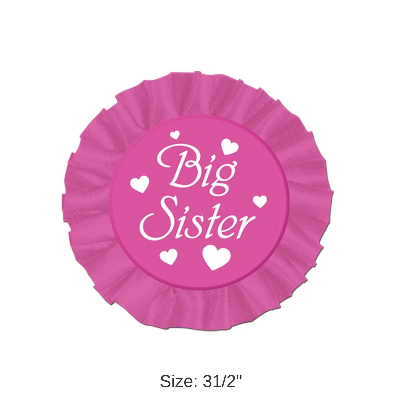12 Pack Bulk Big Sister Satin Button