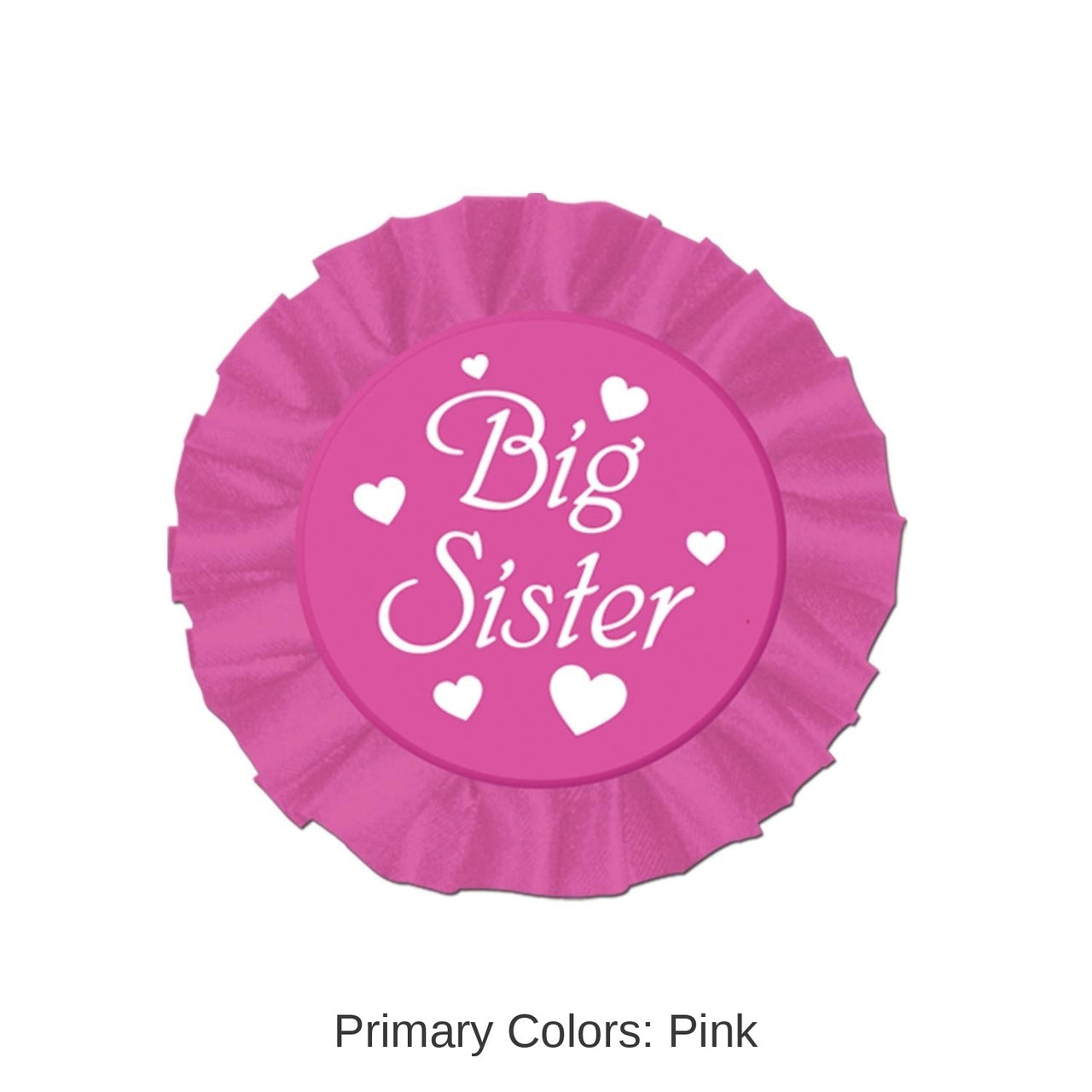 12 Pack Bulk Big Sister Satin Button