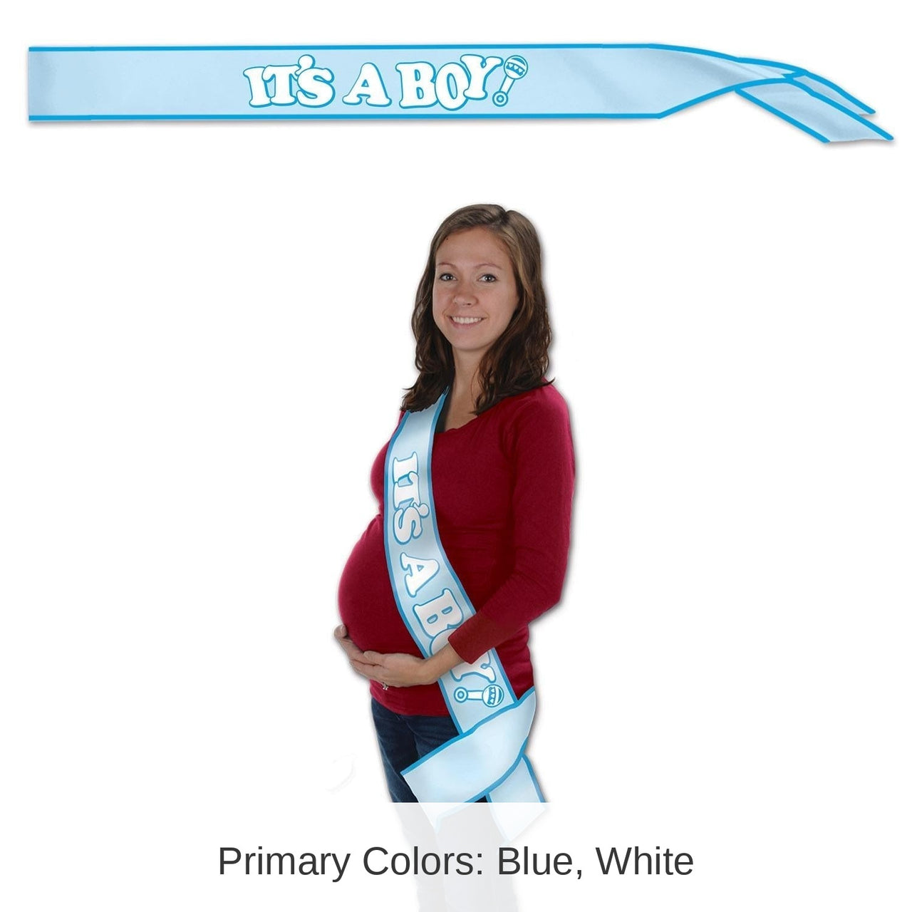 6 Pack Bulk It's A Boy Satin Sash