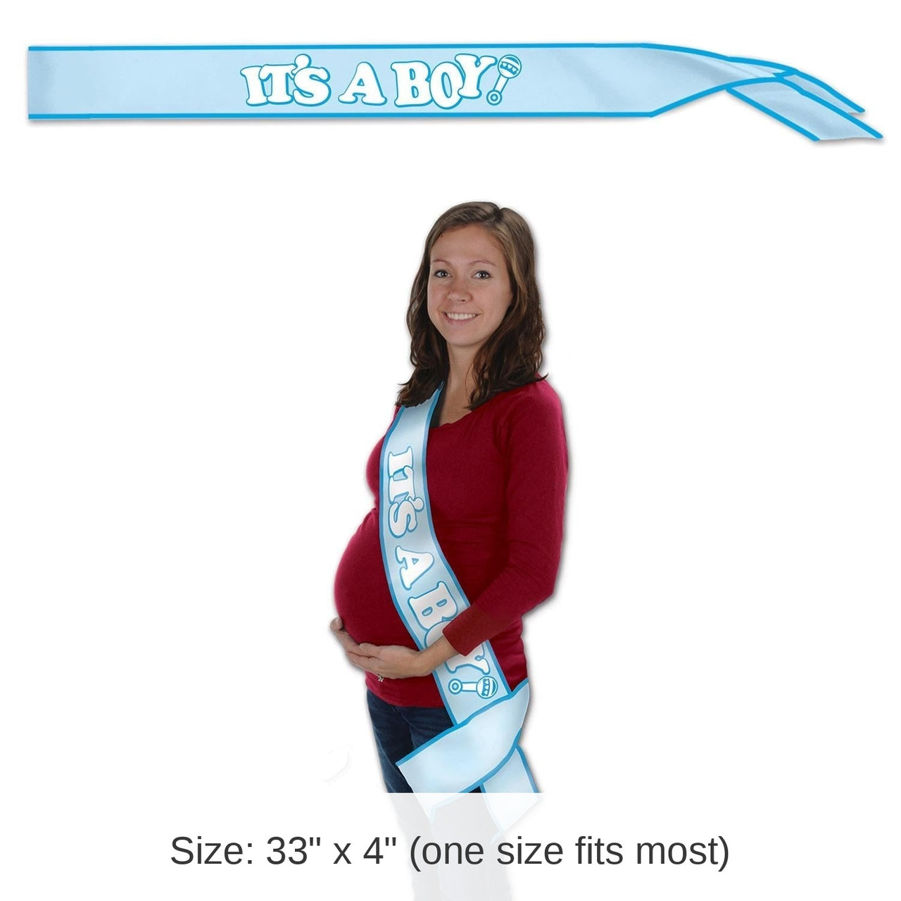 6 Pack Bulk It's A Boy Satin Sash