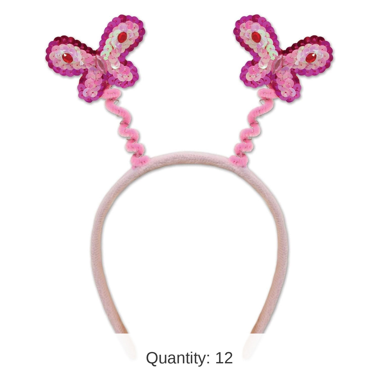 12 Pack Bulk Sequined Butterfly Boppers