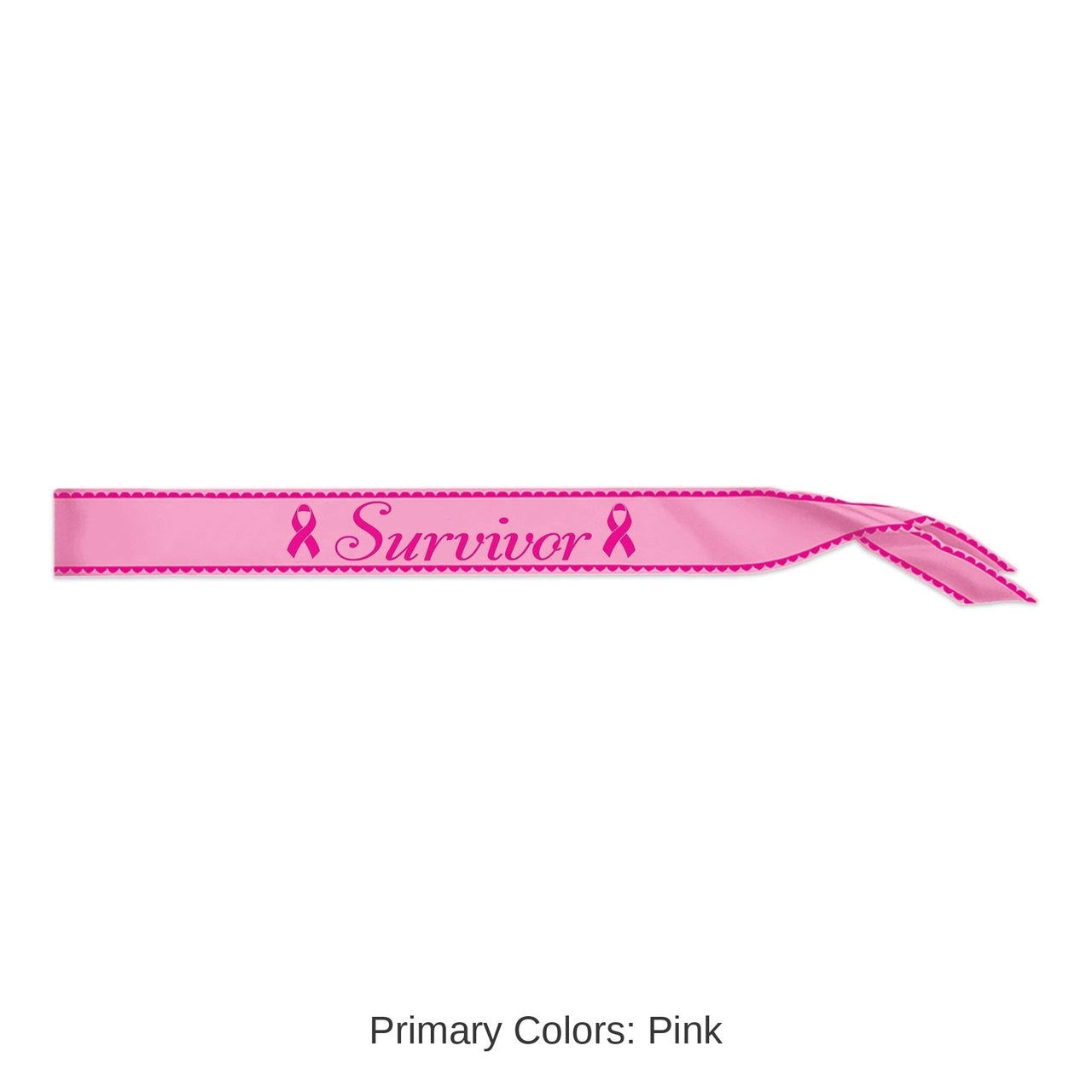 6 Pack Bulk Pink Ribbon "Survivor" Satin Sash