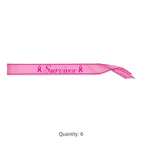 6 Pack Bulk Pink Ribbon 