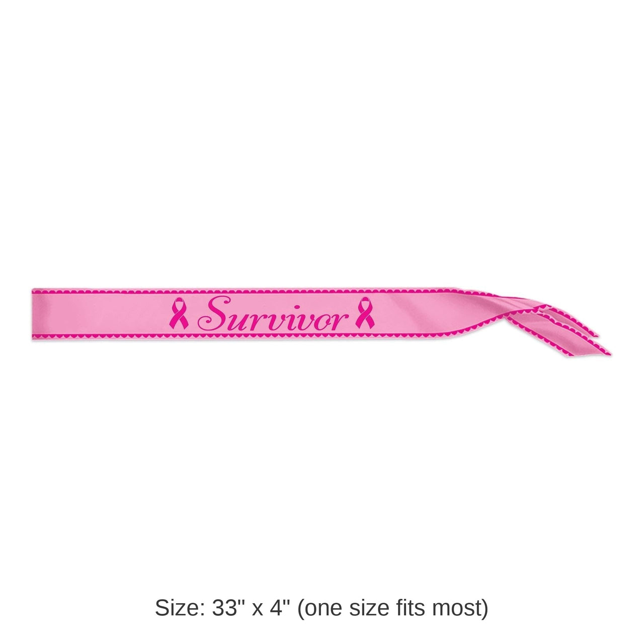 6 Pack Bulk Pink Ribbon "Survivor" Satin Sash