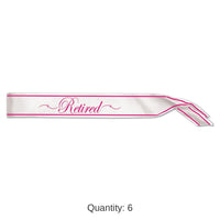 6 Pack Bulk Retired Satin Sash