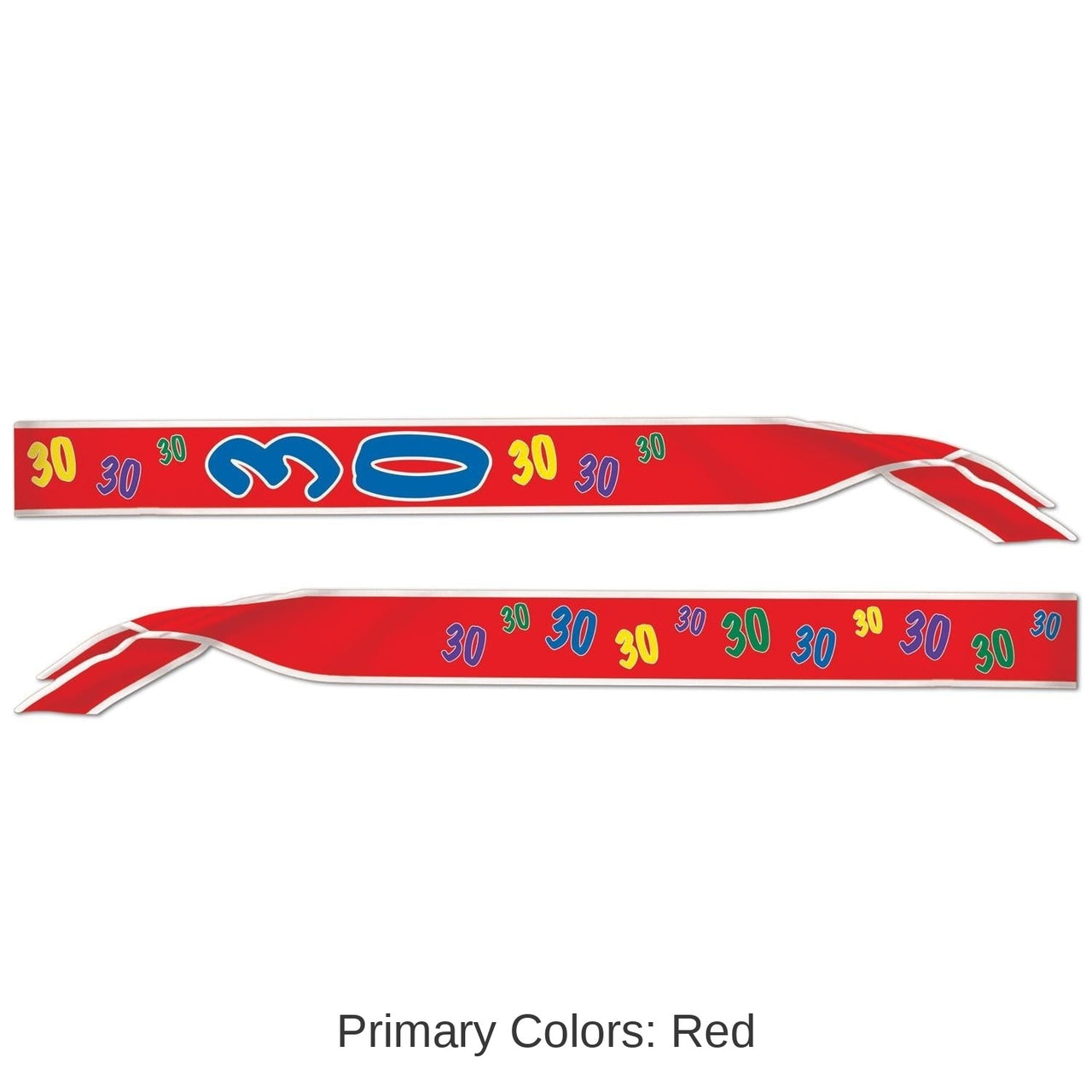 6 Pack Bulk 30th Birthday Party Satin Sash