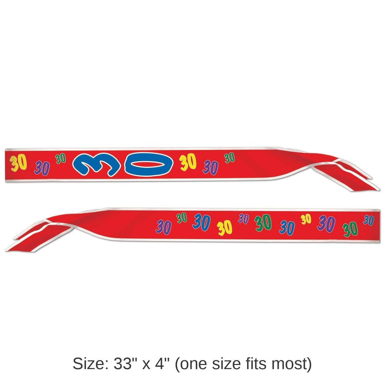 6 Pack Bulk 30th Birthday Party Satin Sash